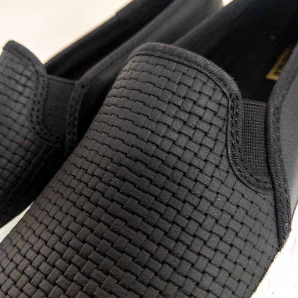 Keds Women's Double Decker Emboss Leather Sneaker Black 8.5 M US Slip-On NWOT - Picture 2 of 3